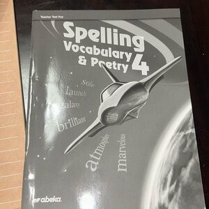 Abeka 4th Grade Spelling Vocabulary & Poetry